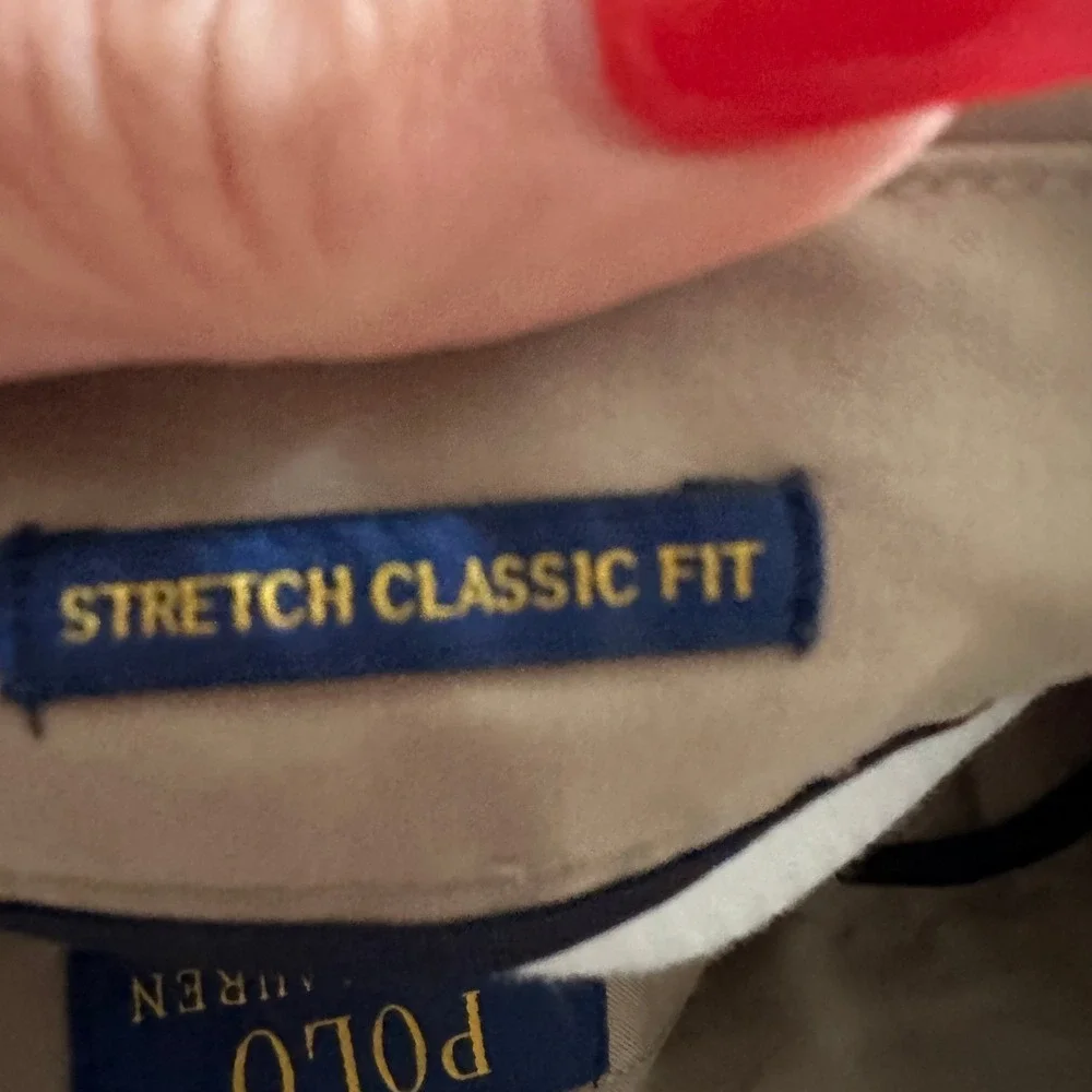 Polo Ralph Lauren Performance Khaki Chinos Stretch Classic Fit Mens 35x32 Tan